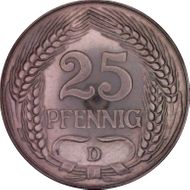 1911-D 25 Pfg J-18 PR65CAM