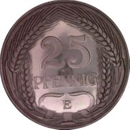 1911-E 25 Pfg J-18 PR66DCAM