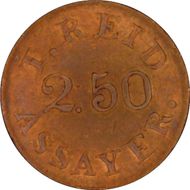 1830 $2.50 Templeton Reid AU55