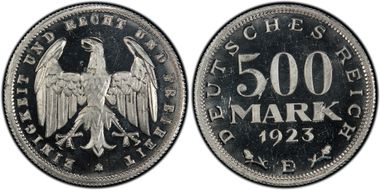 1923-E 500 Mk J-305 PR64DCAM