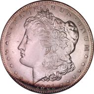 1891-CC $1 VAM 3, Spitting Eagle MS66+