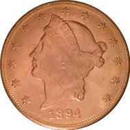 1894-S $20 MS62