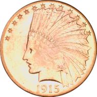 1915 $10 AU58