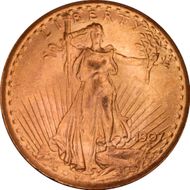 1907 $20 Saint-Gaudens MS64
