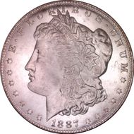 1887/6 $1 MS64PL