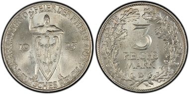 1925-D 3 Mk 1000 Years J-321 MS65