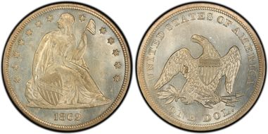 1862 $1 MS64+