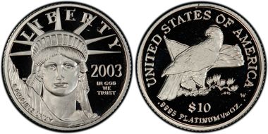 2003-W $10 Statue of Liberty PR70DCAM