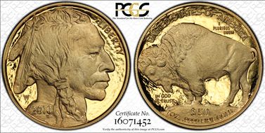 2010-W $50 American Buffalo First Strike .9999 Fine Gold PR70DCAM