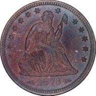 1873 25C Arrows MS64