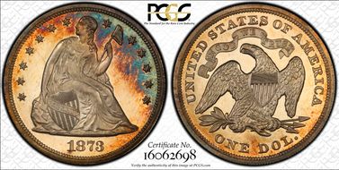 1873 $1 Seated PR65CAM