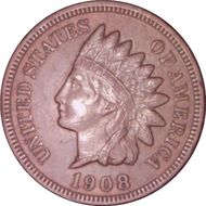 1908-S 1C AU50+ BN