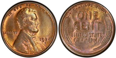 1924-S 1C MS64RB