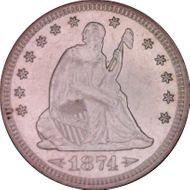 1874 25C Arrows MS62