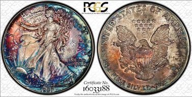 1987 $1 Silver Eagle MS65