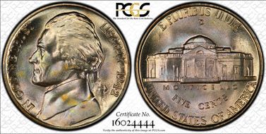 1942-P 5C Silver MS67FS