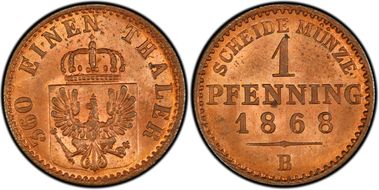 1868-B Pfg MS64RD