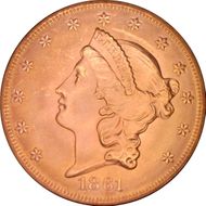 1861 $20 MS65