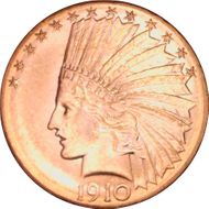 1910-D $10 MS62