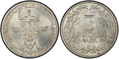 1925-G 3 Mk 1000 Years J-321 MS63