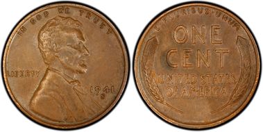 1941-S 1C XF45BN