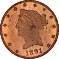 1891-CC $10 RPM FS-501 MS61
