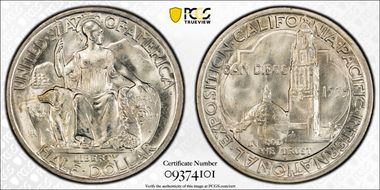 1935-S 50C San Diego MS65