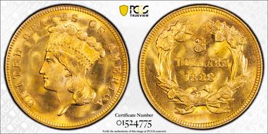 1888 $3 MS66+ 