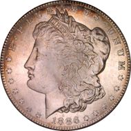 1886 $1 MS63+