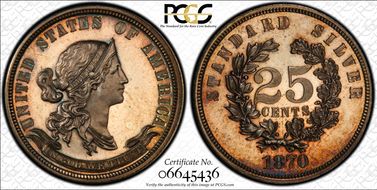 1870 25C J-913 PR65CAM