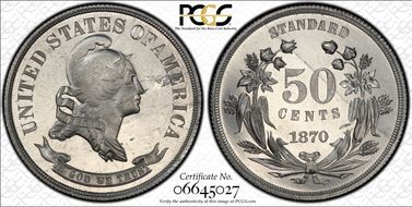 1870 50C J-943 PR64CAM