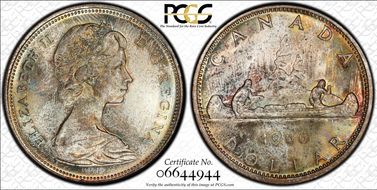 1966 S$1 Large Beads MS66