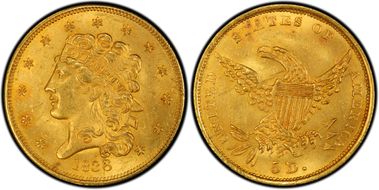 1836 $5 MS64