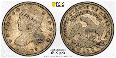 1829 10C Small 10C VF35