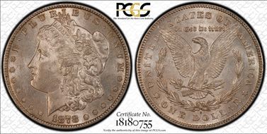 1878-S $1 AU58+