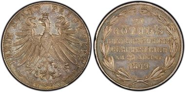 1849 2 Gul Goethe's Birth KM-343 MS62
