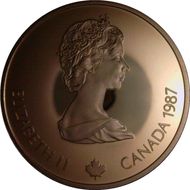 1987 $100 Calgary Winter Games LE  KM-158  Au PR69DCAM