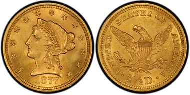 1877-S $2.50 MS63