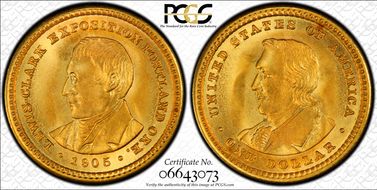 1905 G$1 Lewis and Clark MS67