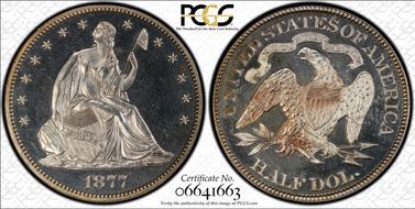 1877 50C PR64+ CAM