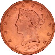 1907 $10 Liberty MS65