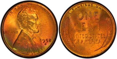 1952-S 1C MS65+ RB