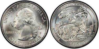 2010-P 25C Yellowstone NP Satin Finish SP65