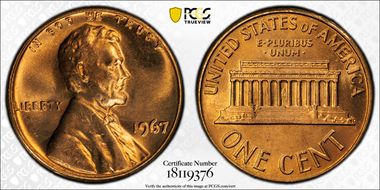 1967 1C MS66RD