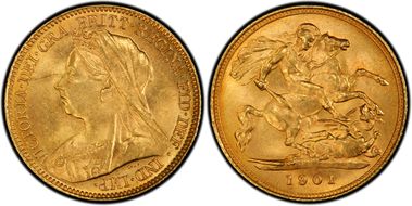 1901 1/2 Sov S-3878 MS63