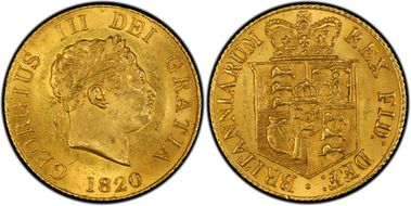 1820 1/2 Sov S-3786 MS64