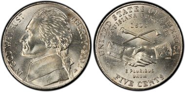 2004-P 5C Peace Medal-Dbld Die Obv MS65