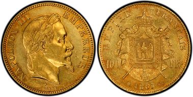 1867-BB 100 Fr Gad-1136 F-551 AU58