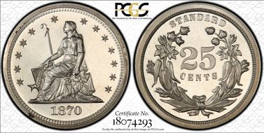 1870 25C J-876 PR64CAM
