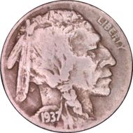 1937-D 5C 3 Legs VF20